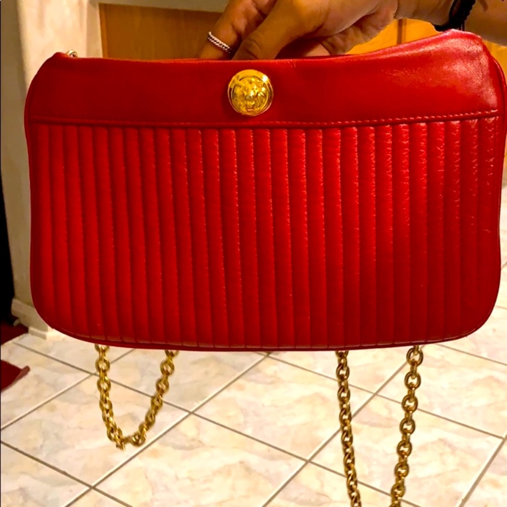Ann Klein red crossbody purse